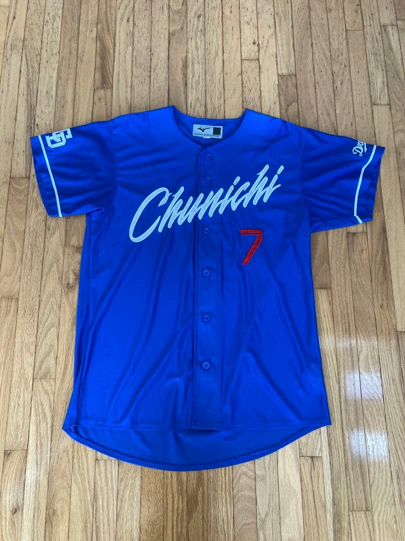 【刺繍仕様】中日ドラゴンズ 福永裕基 #7 ミズノ レプリカユニフォーム M