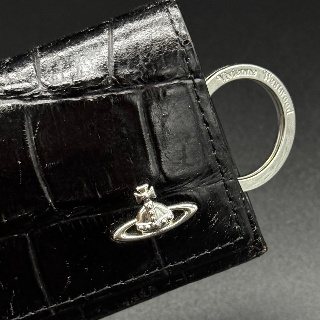 Vivienne Westwood クロコダイル型押しレザーキーケース