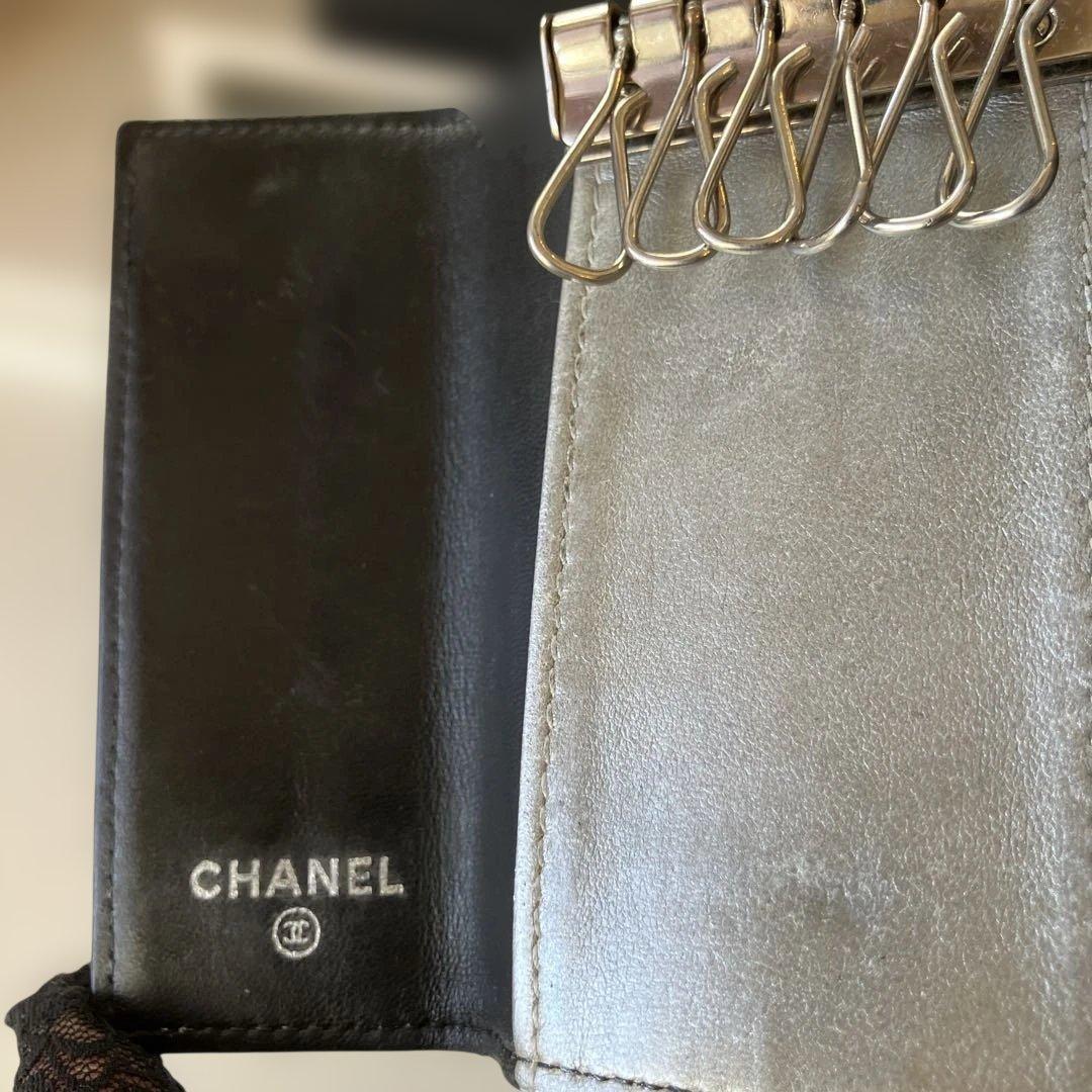 ［正規品］CHANEL キーケース　カメリア　シリアルシール付き