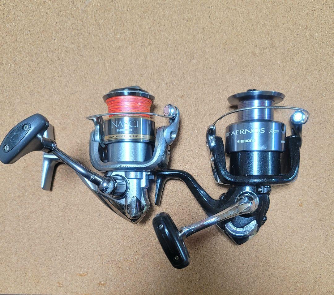 シマノ■「ナスキーC3000」「エアノス4000」2台セットスピニングリール