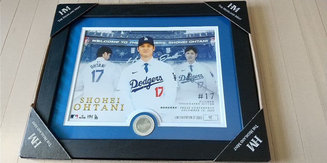 大谷翔平選手 ドジャース入団 記念フォトフレーム限定5000個　ラスト１点