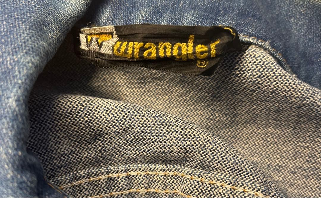 【極美品】Wrangler 70sデニムジャケット124mj黒タグヴィンテージ
