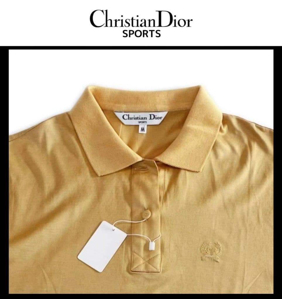 【希少品‼️】ディオール スポーツ 半袖ポロシャツ シャンパンゴールド M