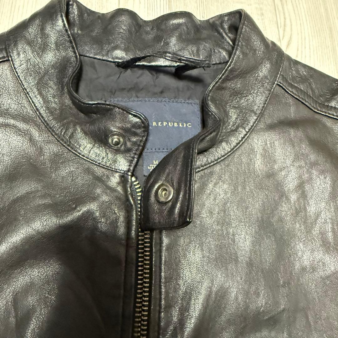 BANANA REPUBLIC 00's Y2K ラムレザー ライダース