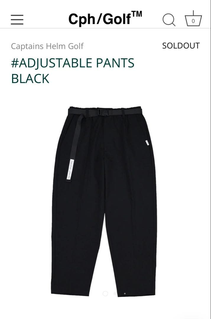 【完売品】Cph/Golf Adjustable Pants ブラック M