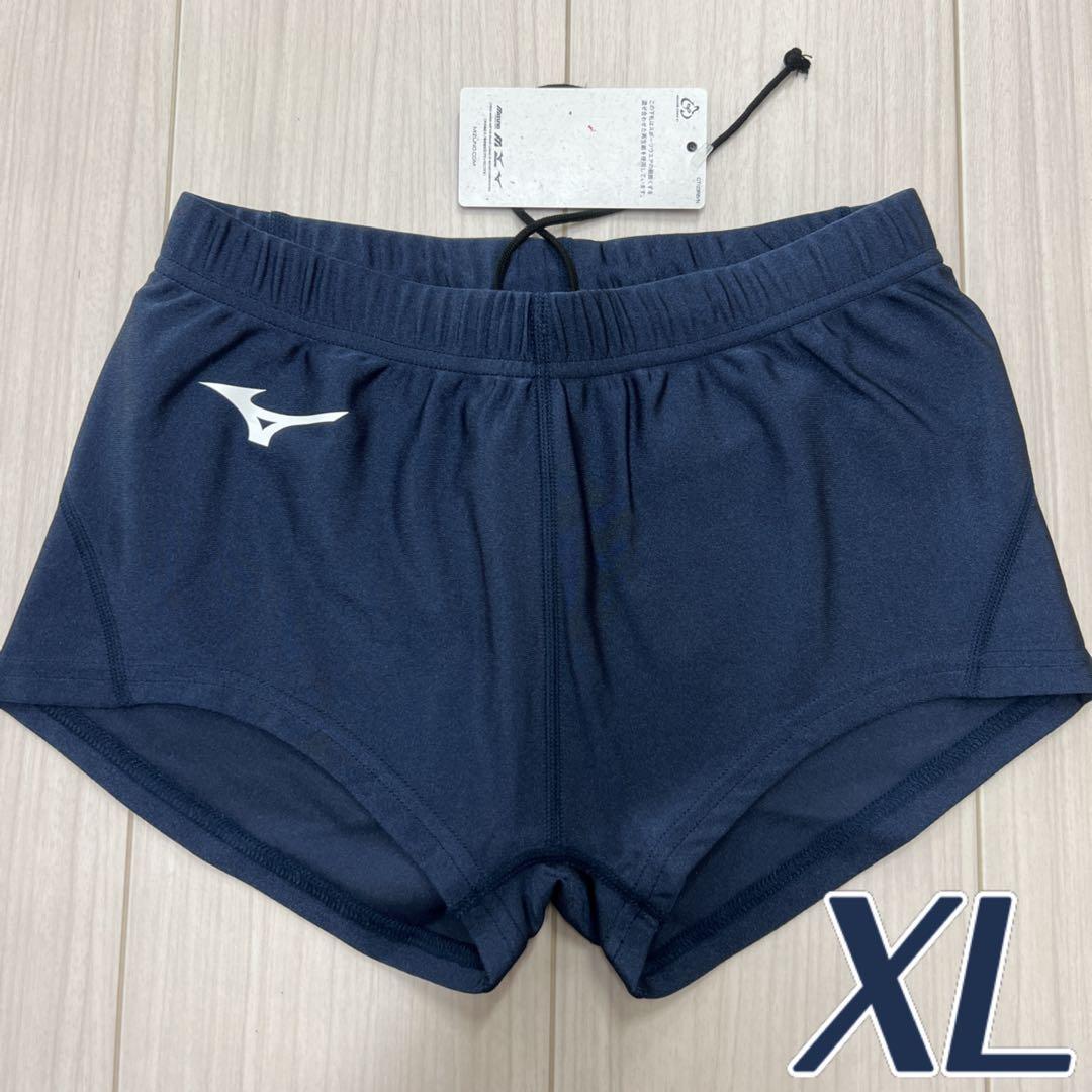 ミズノ　女子陸上ショーツ(スパッツ型)　ネイビー単色　XLサイズ　新品