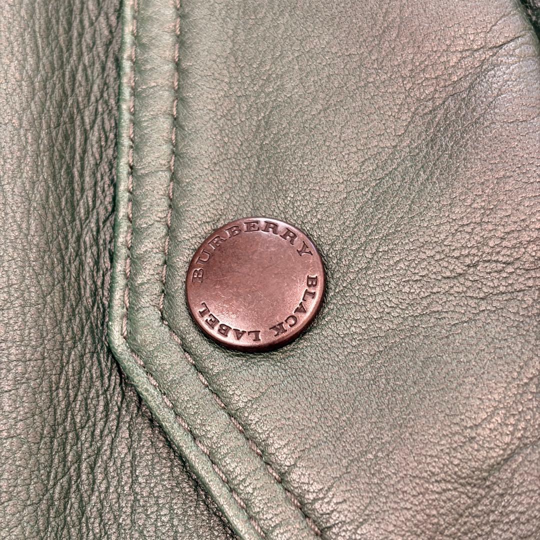 ✨希少美品✨ BURBERRY BLUCK LABEL レザージャケット フード