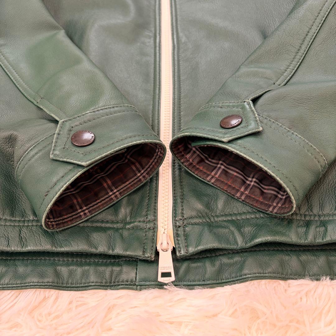 ✨希少美品✨ BURBERRY BLUCK LABEL レザージャケット フード