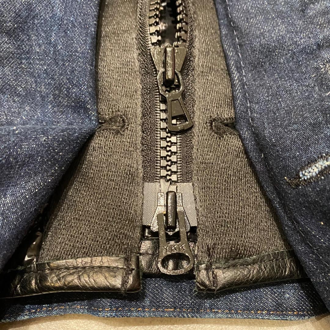 G-STAR RAW ダメージ レイヤード ダブルジップ デニムジャケット