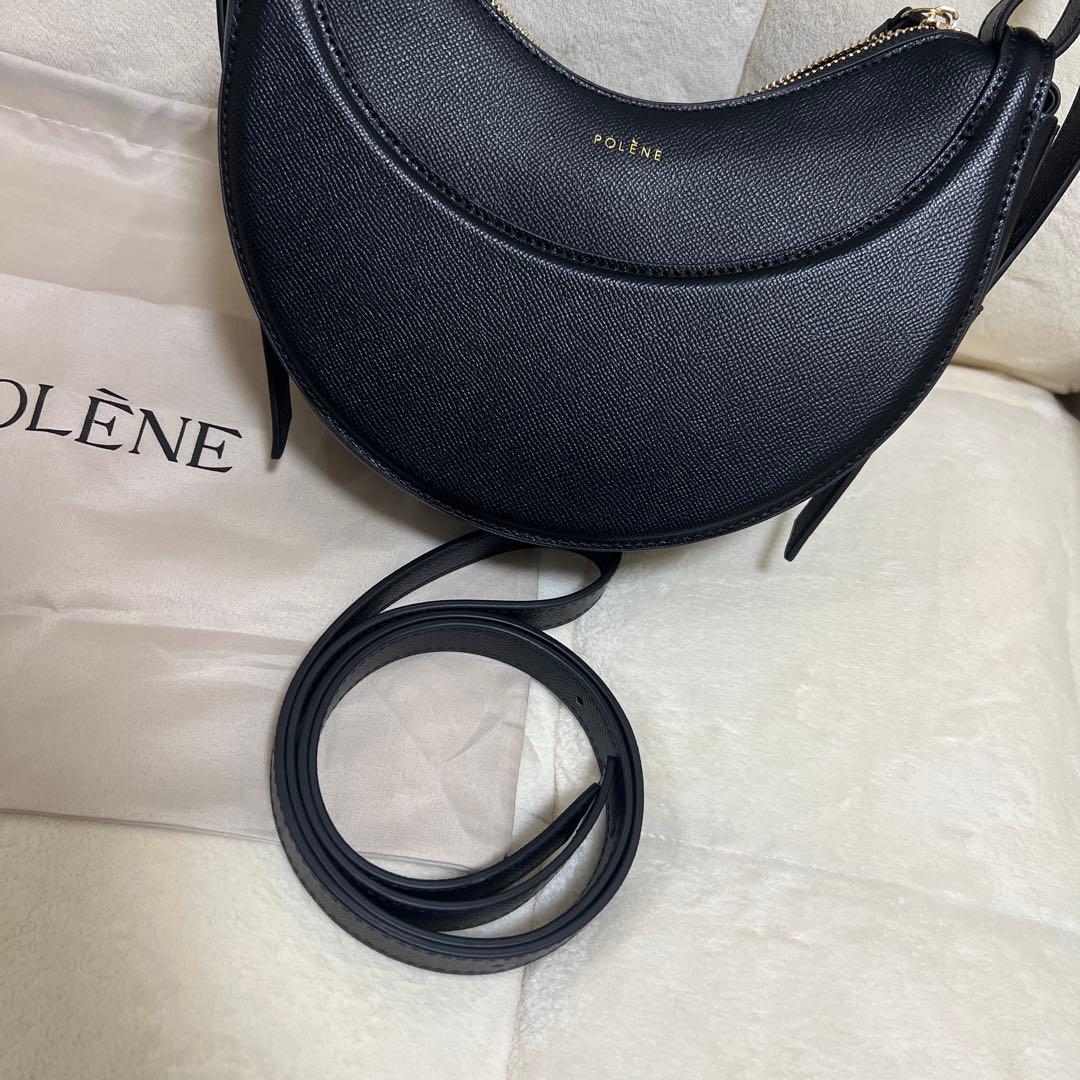 POLENE ポレーヌ Numero Dix ハーフムーン ショルダーバッグ