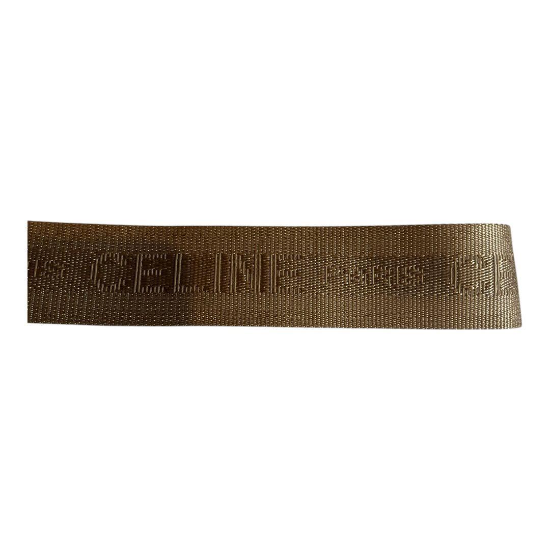 最終値下げ　CELINE ロゴ入りベージュリボンストラップ　未使用