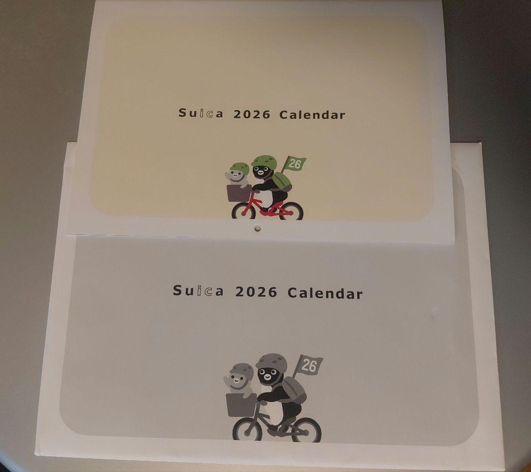 ノートのおまけつき 【非売品】Suicaペンギン 2026 壁掛けカレンダー