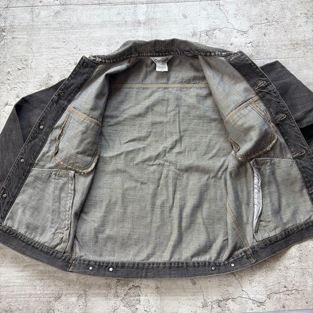 Carhartt デニムジャケット　トラッカージャケット　ブラック　サイズM