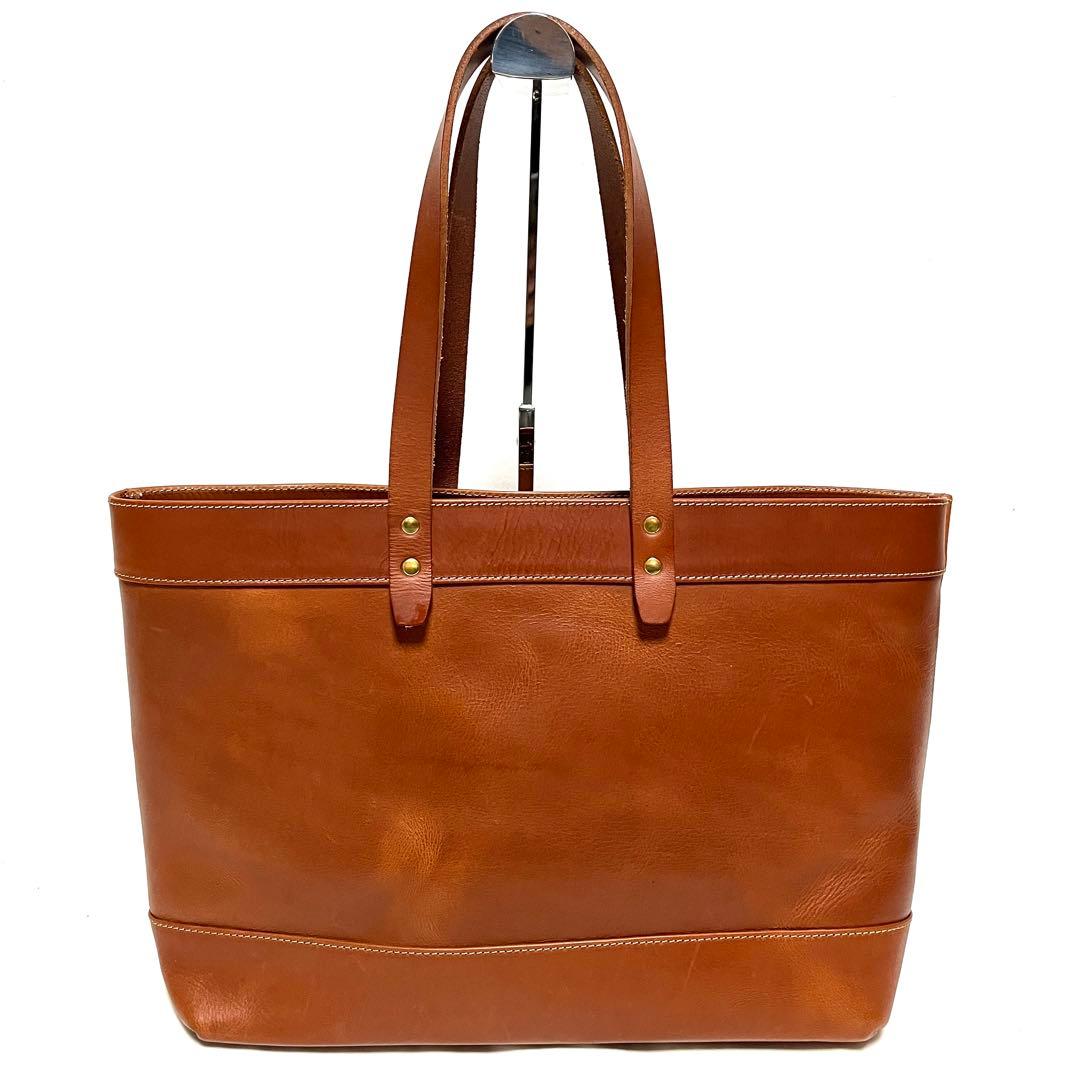 ★美品★BEAMS ビームス★レザートートバッグ★茶　ブラウン★牛革　肩掛け★