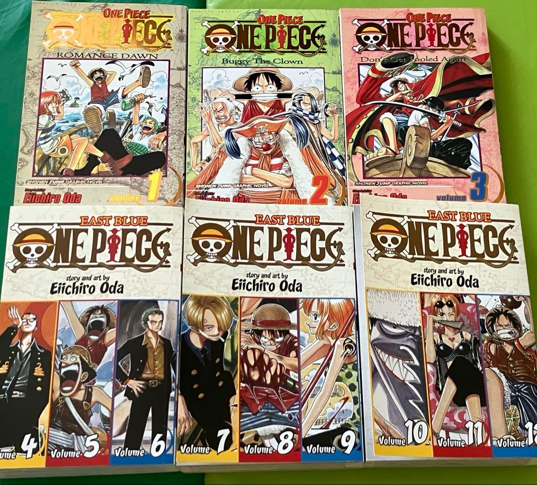 ワンピース　英語　漫画　コミック　1巻〜12巻