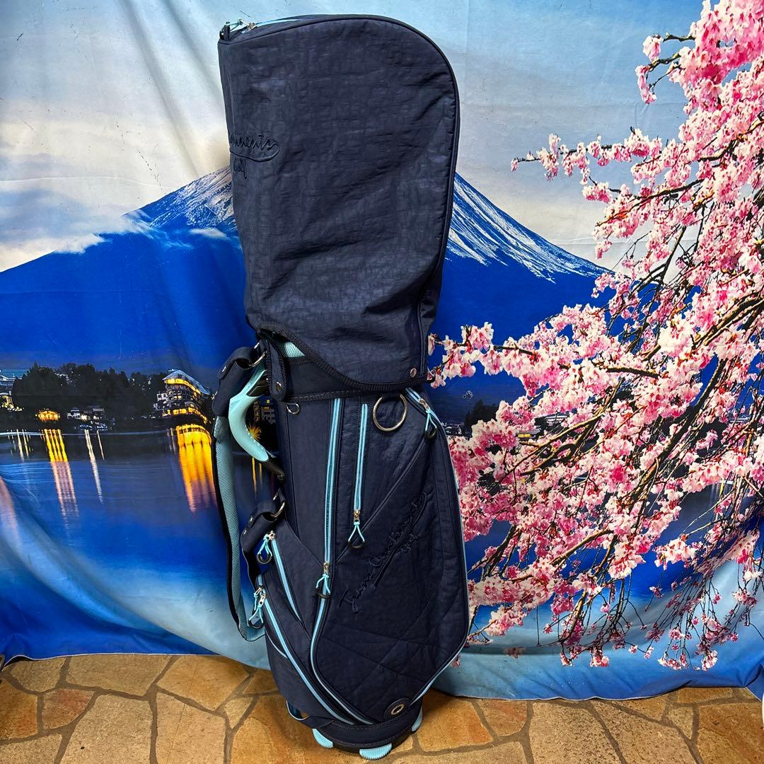 寶BX-1217 【美品】トランスコンチネンツ キャディバッグ ネイビー