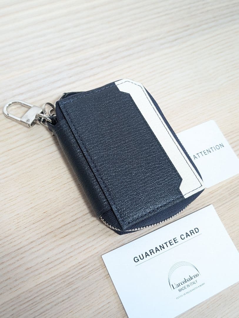 新品　L'arcobaleno　ラルコバレーノ　スマートWキーケース　ネイビー