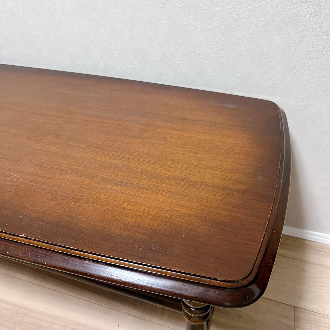 カリモク 家具 ローテーブル コロニアル ラタン張り リビング　KARIMOKU