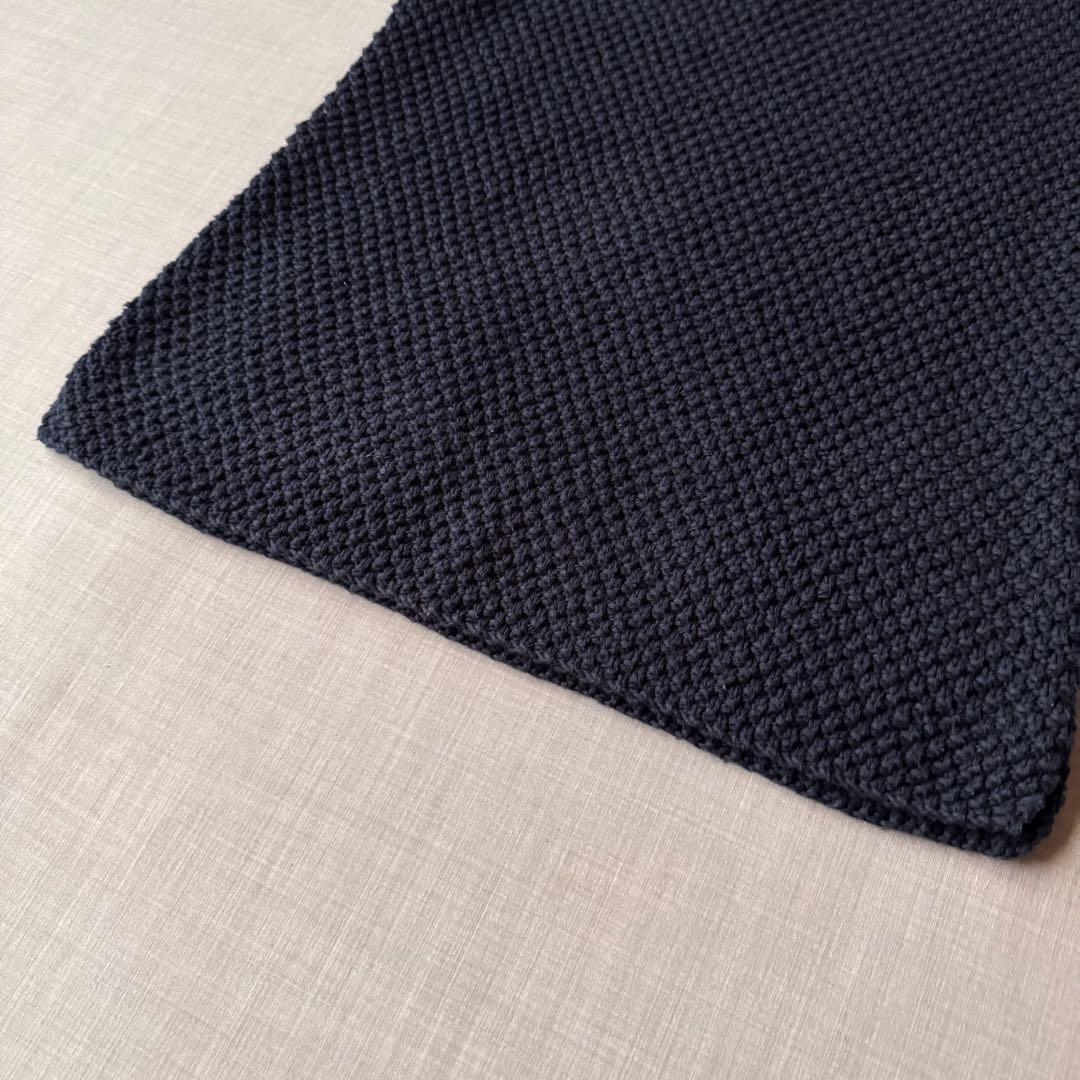 美品 INVERALLAN インバーアラン コットン ニットベスト ネイビー