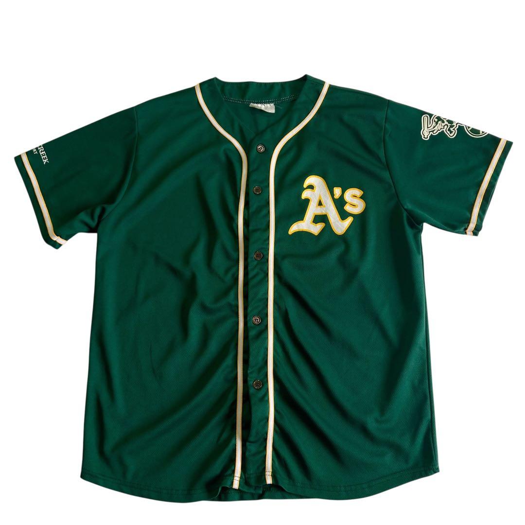 90s 00s アスレチックス ユニフォーム 深緑 CRISP 4番 MLB