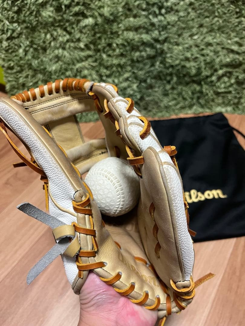 R*G様 Wilson A2000 H12 硬式グラブ ホワイトSS×キャメル