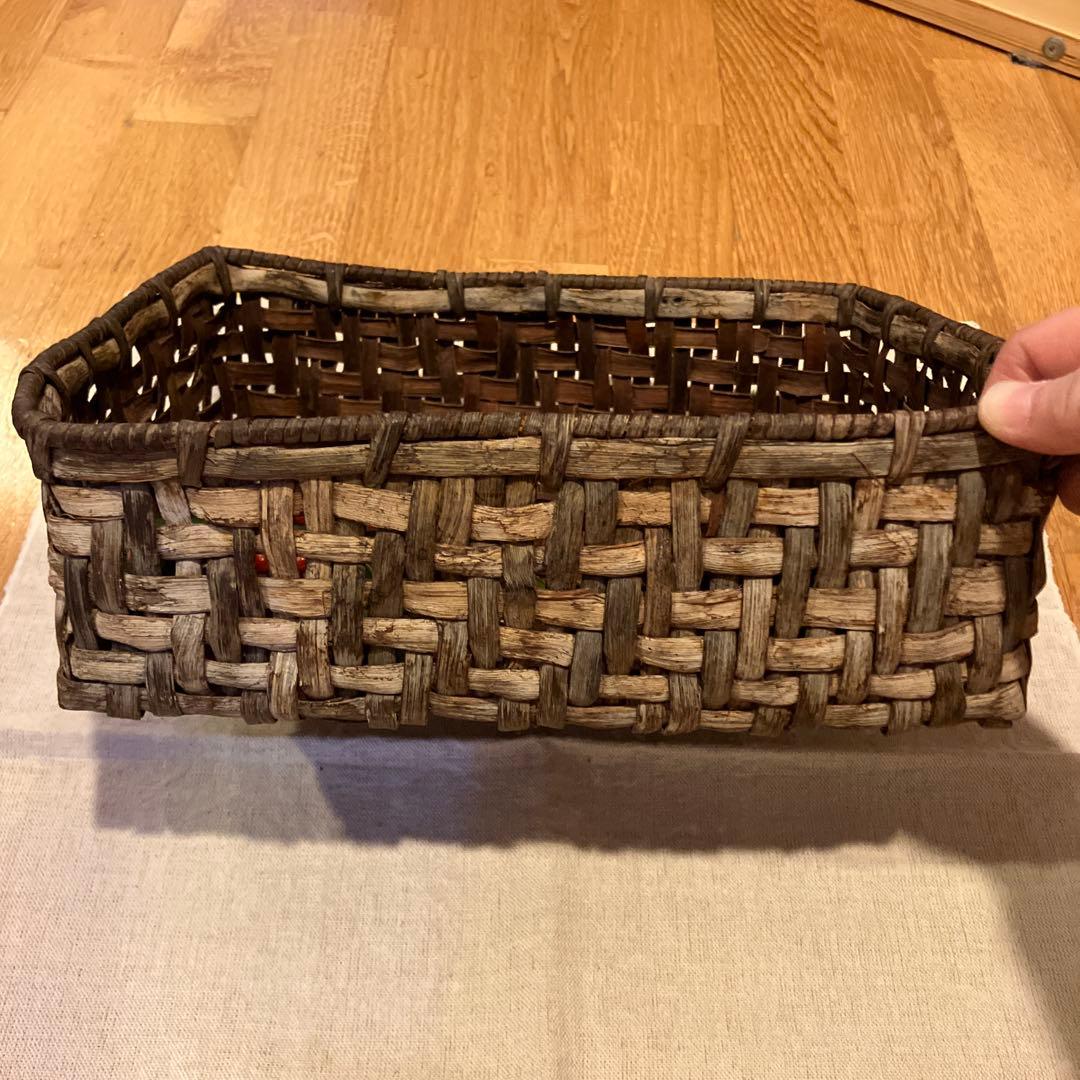 山葡萄のかご　物入れ　オープンウィーブデザイン21.5cm✖️28.5cm✖️9cm