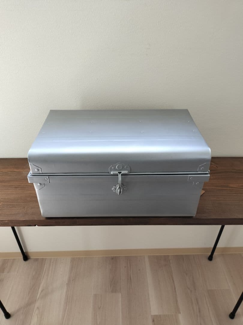 ブリキ　トランク　キャンプ収納　M