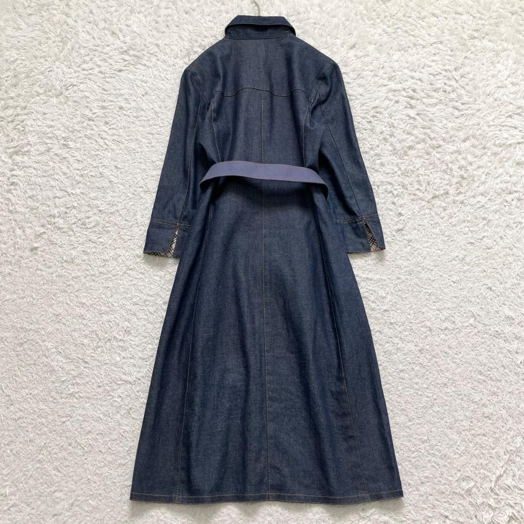 極美品✨バーバリーブルーレーベル ワンピース デニム ノバチェック ホースロゴ