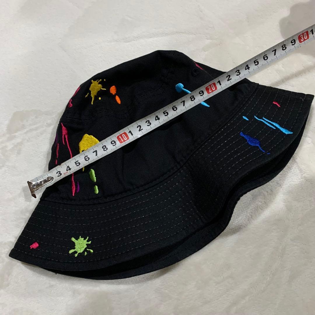 新品◎NEW ERA刺繍バケットハットブラック正規品◎M/Lサイズユニセックス黒