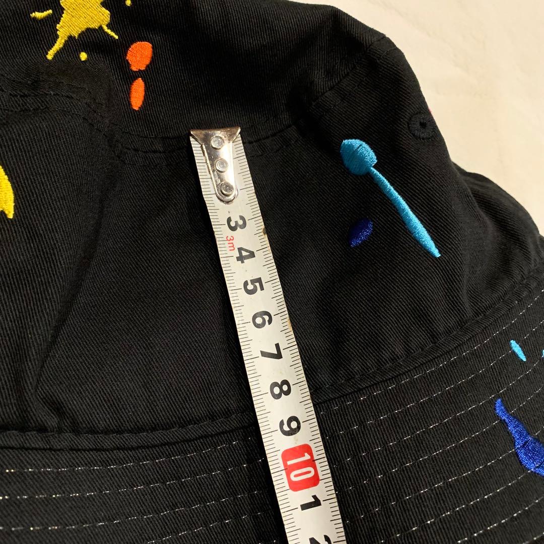 新品◎NEW ERA刺繍バケットハットブラック正規品◎M/Lサイズユニセックス黒
