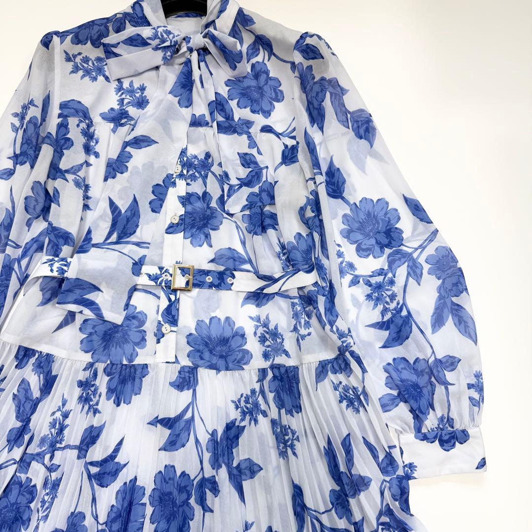 【美品✨】ダイアグラム　フラワープリントプリーツワンピース　38 2025年