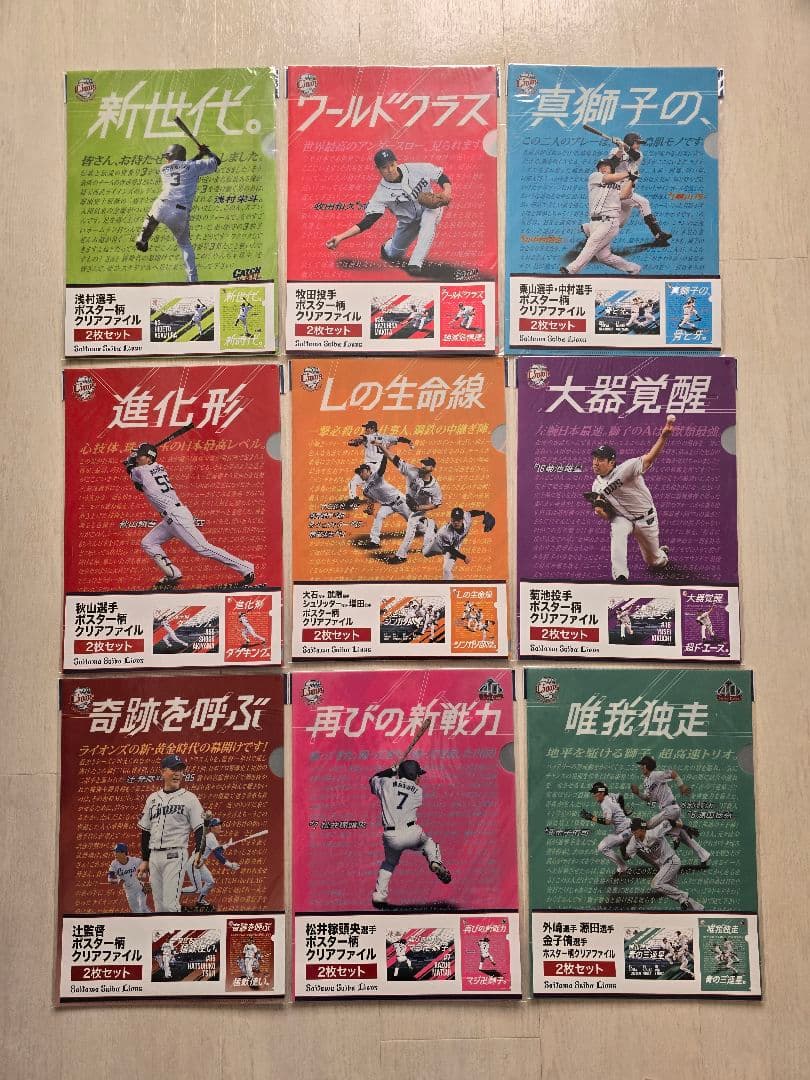 埼玉西武ライオンズ　クリアファイル20点