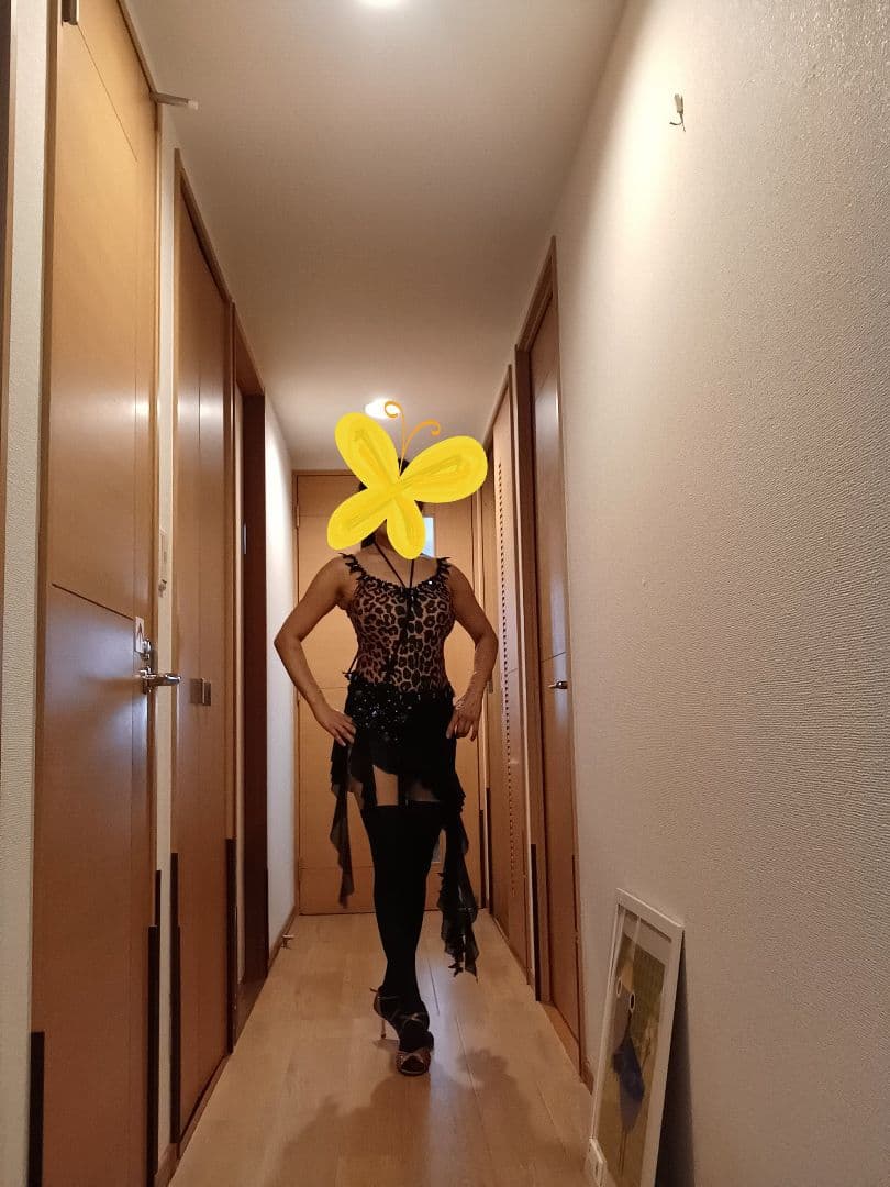 ヒョウ柄社交ダンスドレスHao D