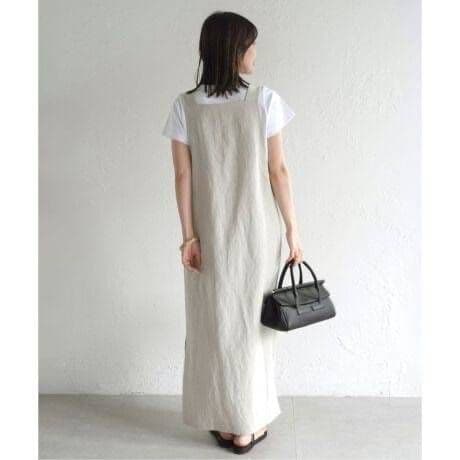 momo 　新品タグ付き ラフツイル2WAYストレートワンピース