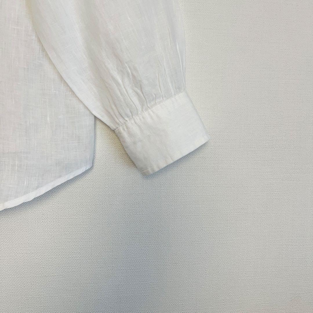 【希少人気◆未使用に近い◆麻100%】マーガレットハウエルリネンシャツ白ホワイト