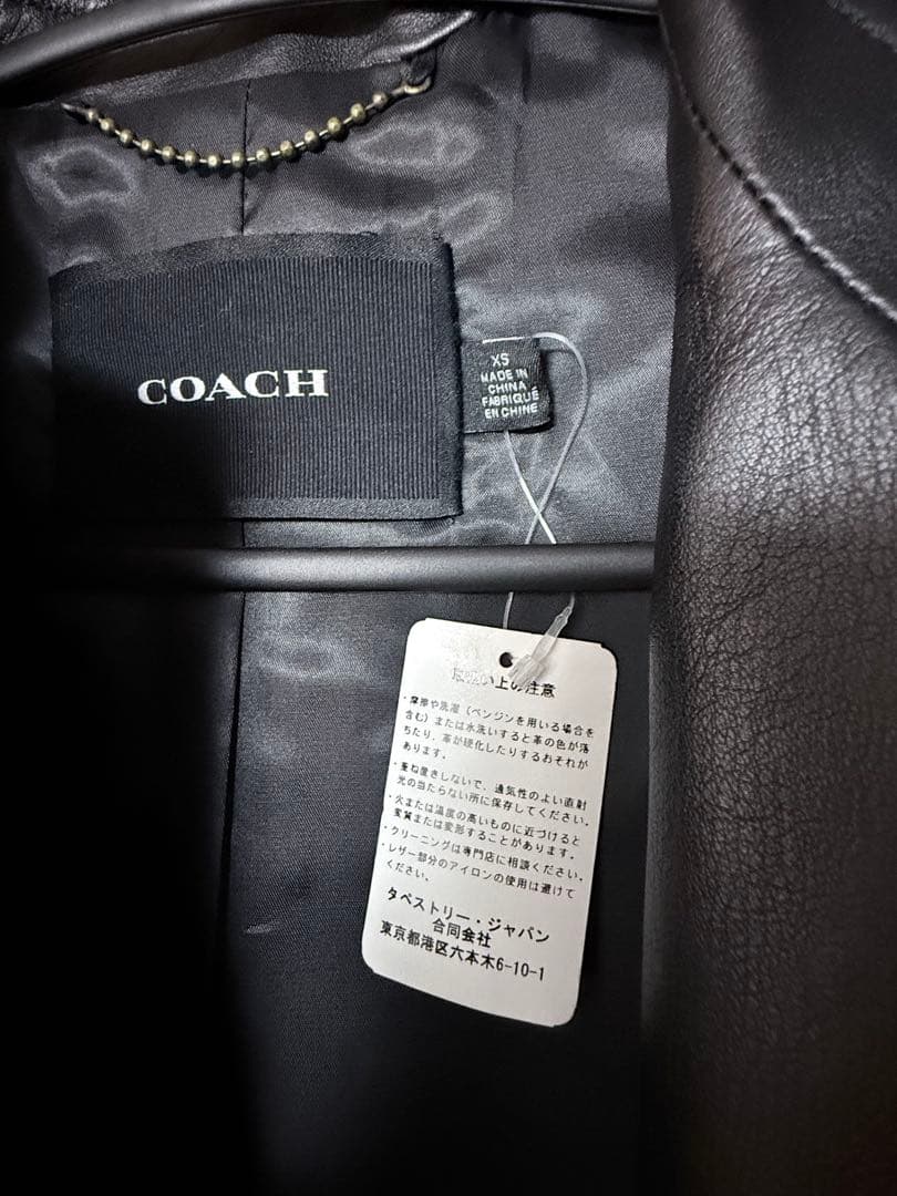 COACH シングルライダースジャケット 本革 希少XS