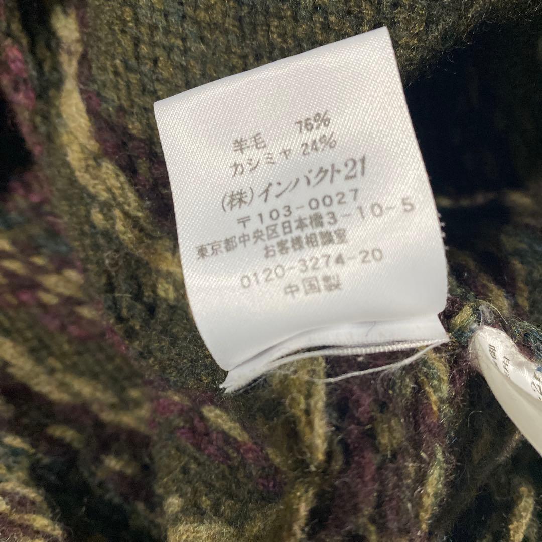 ラルフローレン ニットベスト フェアアイル　オリーブグリーン　カシミヤ混