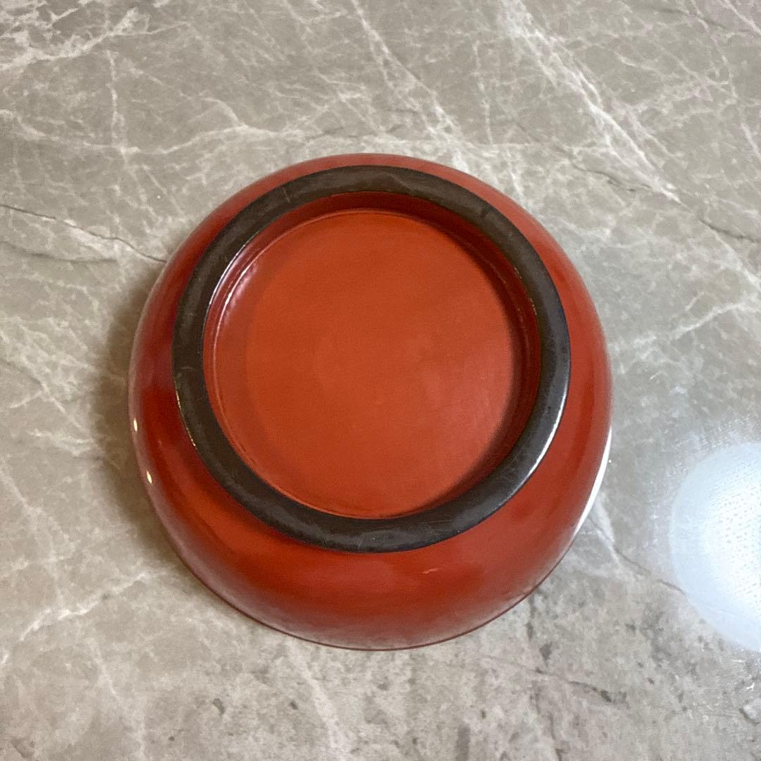 赤い蓋つき煮物椀 5客セット