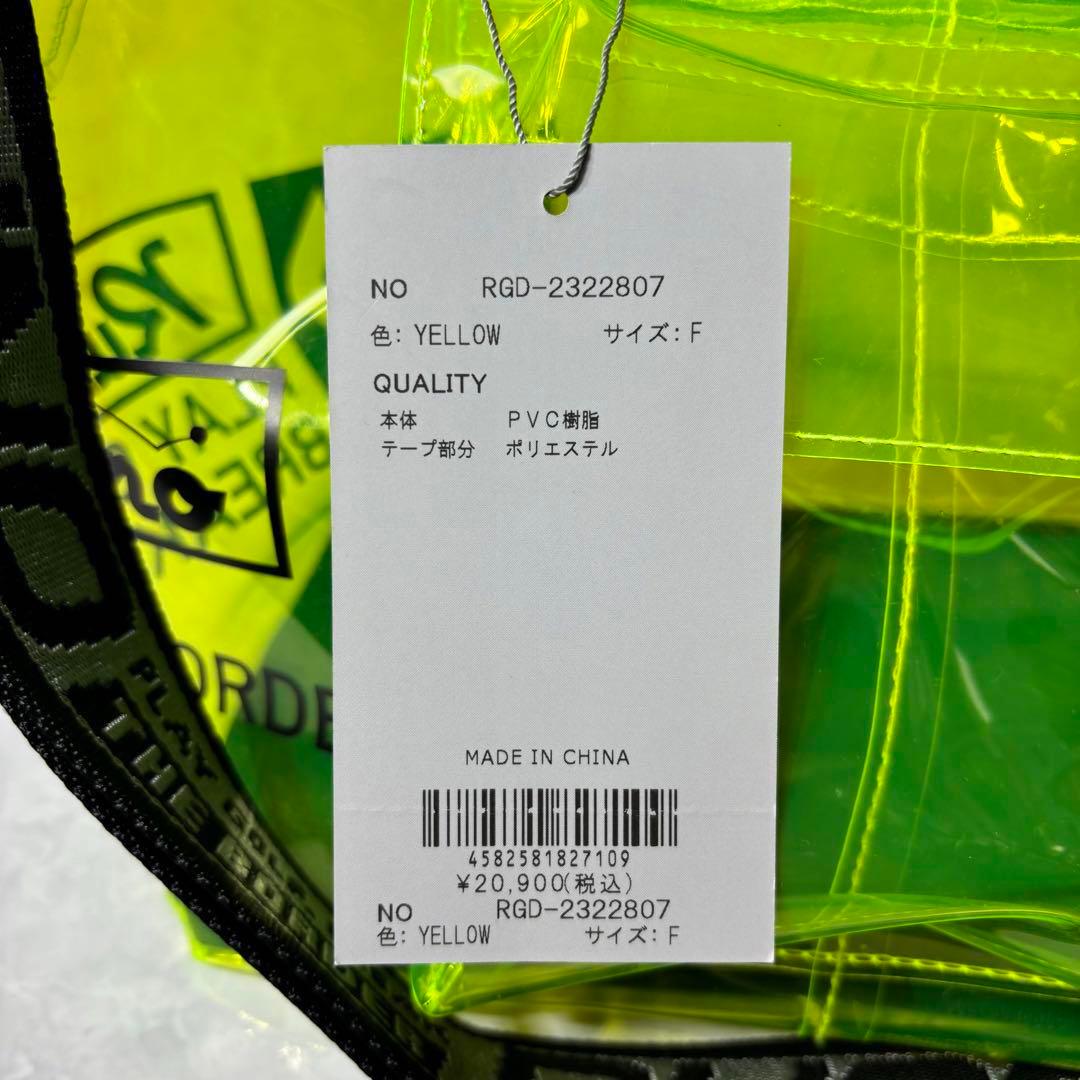 新品 ラッセルノ ゴルフ CLEAR CART BAG ラウンドバッグ イエロー