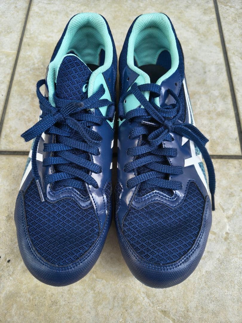 ASICS 陸上競技用スパイクシューズ 26.5cm ネイビー/ミント