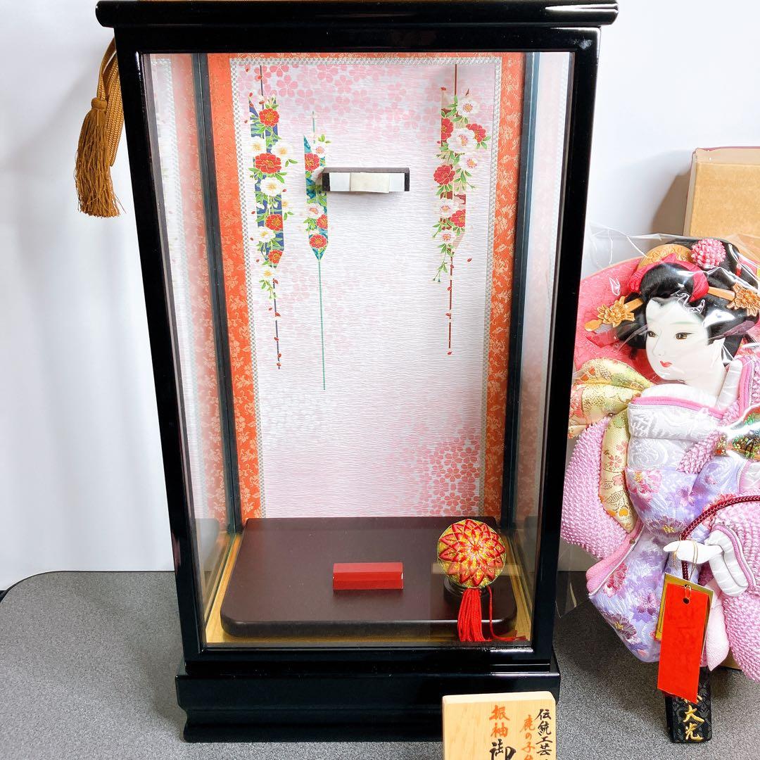 吉徳大光 振袖御羽子板飾り 10号　定価5万　ガラスケース付 美品